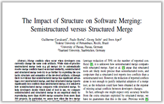 The Impact of Structure on Software Merging Semistructured versus Structured Merge